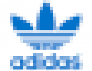 pixelated Adidas Logo